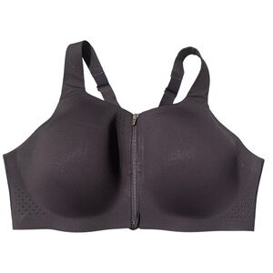 Victoria's Secret VSX Featherweight Front Zip Sports Bra 40D Black High Support